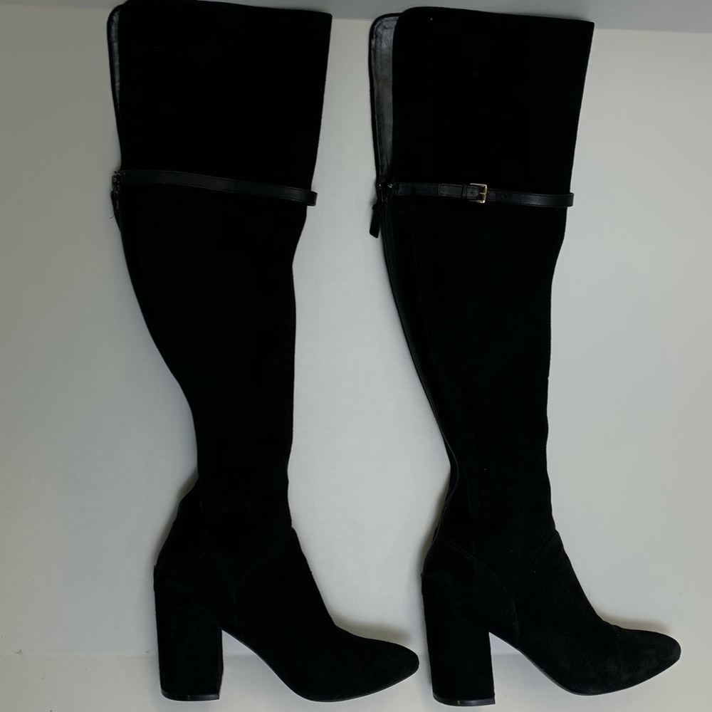 Cole Haan Soft Suede Black Boots